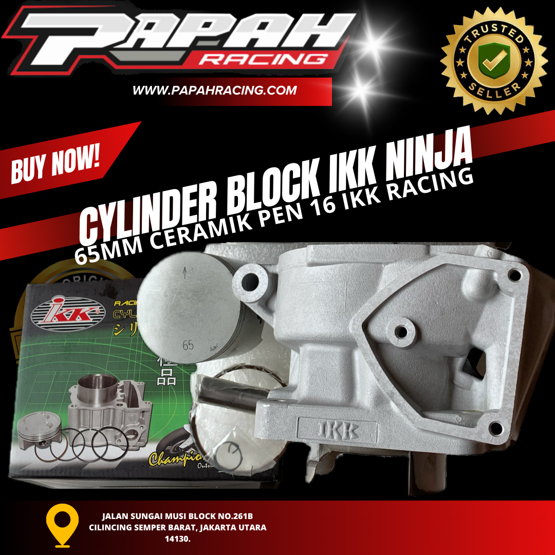 CYLINDER BLOCK BLOK IKK NINJA 65MM CERAMIK PEN 16 IKK RACING